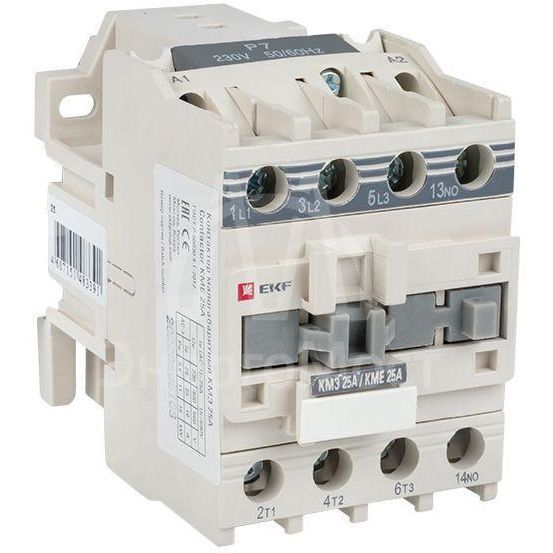 Контактор КМЭ 25А кат. 220В AC 1НЗ EKF ctr-s-25-220-nc