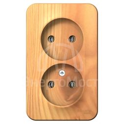 Розетка 2-м ОП BLANCA 16А 250В без шторок без заземл. изол. пласт. ясень SchE BLNRA000215