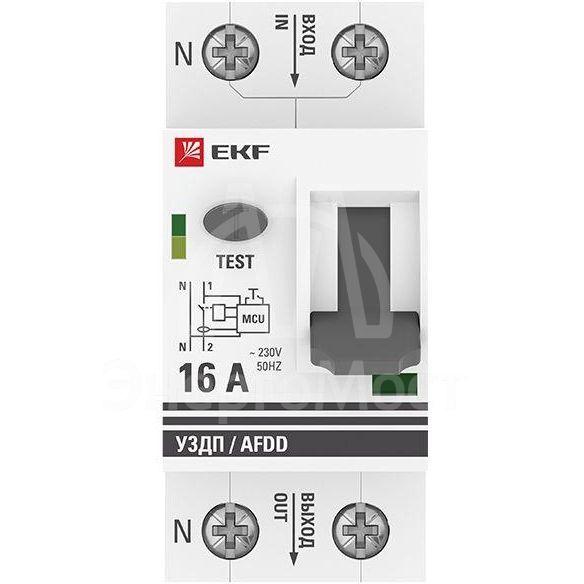 Устройство защиты от дугового пробоя (УЗДП) 1P+N 16А PROxima EKF afdd-2-16-pro
