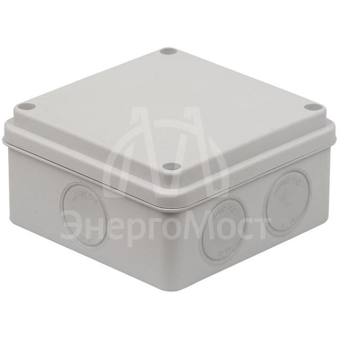 Коробка распределительная ОП 100х100х50мм двухкомпонентная 7 вводов IP65 сер. Ruvinil 67250