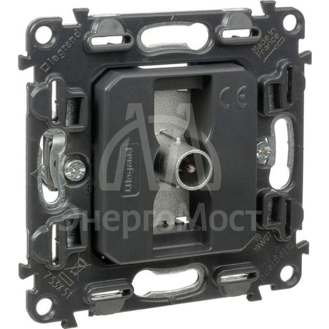 Розетка телевизионная TV 1-м Valena In&amp;#039;matic 0-2400МГц с топологией &amp;quot;звезда&amp;quot; механизм Leg 753051