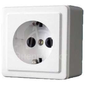 Розетка 1-м ОП с заземл. бел. БЕЛТИЗ РА16-004 Молодечно
