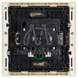 Розетка СП FORTE&amp;amp;PIANO FP413 16А с заземл. защ. шторки безвинт. крепл. ваниль IEK FP-R14-16-1-K10