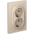Розетка 2-м. AtlasDesign 16А с заземл. со шторками в сборе песочн. SE ATN001226