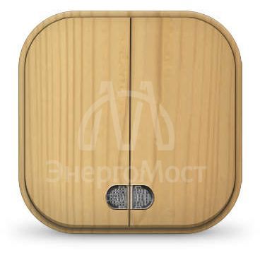 Выключатель 2-кл. 1п ОП 10А IP20 с подсветкой сосна IONICH 1437