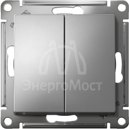 Механизм выключателя 2-кл. СП AtlasDesign 10А IP20 (сх. 5) 10AX сталь SchE ATN000951