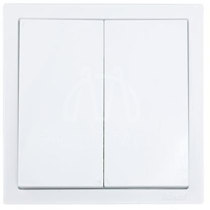 Выключатель 2-кл. СП ZIMA IP20 10А безвинт. зажим бел. LEZARD 704-0288-101QC