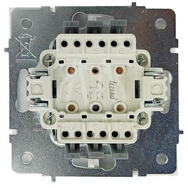 Выключатель 2-кл. СП ZIMA IP20 10А безвинт. зажим бел. LEZARD 704-0288-101QC