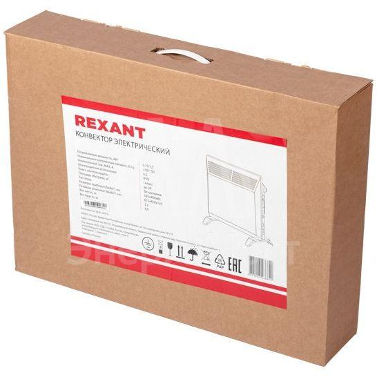 Конвектор электрический 1.5кВт с механическим термостатом; СТИЧ нагревательный элемент; ножки Rexant 60-0091