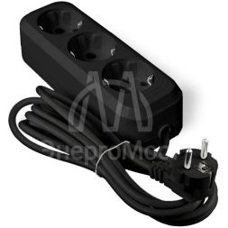 Удлинитель 3х3м с заземл. 10А IP20 У10-554 ПВС 3х0.75 черн. UNIVersal 1982