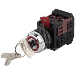 Переключатель AKS-22 2 полож. черн. с ключ. I-O 1з+1р BSW10-AKS-2-K02E ЭРА Б0045677