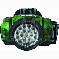 Фонарь налобный LED 5313-19F 4ML (19LED 4 режима; 3хR03 в комплекте; камуфляж) Camelion 7538