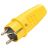 Вилка электрическая 1ф 16А 250В IP44 прямая однофазная каучук желт. Universal 3089