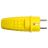 Вилка электрическая 1ф 16А 250В IP44 прямая однофазная каучук желт. Universal 3089