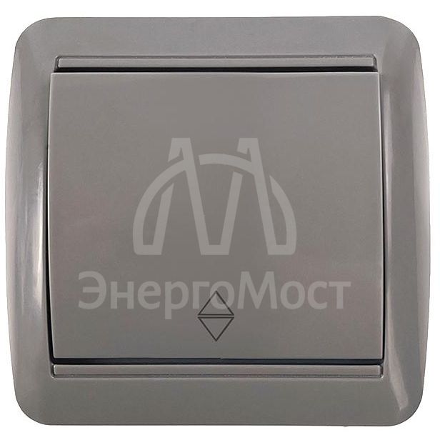 Переключатель проходной 1-кл. ОП Клио 10А IP44 сер. UNIVersal К2230-Gr