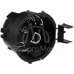 Коробка подрозеточная для сплошных стен черн. под 2 модуля безвинтов. DKC 59302