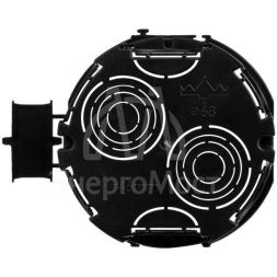 Коробка подрозеточная для сплошных стен черн. под 2 модуля безвинтов. DKC 59302