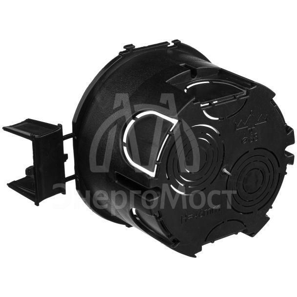 Коробка подрозеточная для сплошных стен черн. под 2 модуля безвинтов. DKC 59302