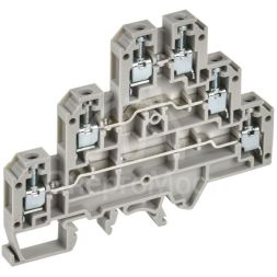 Колодка клеммная CTS-ML 3 ур. 2.5кв.мм сер. IEK YCT13-00-3-K03-002