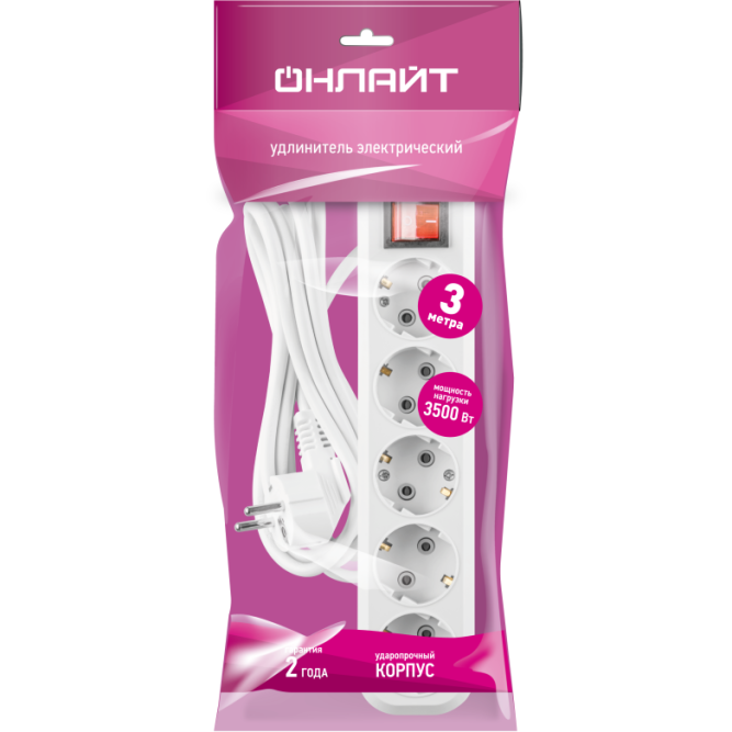 Удлинитель 90 811 OPE-S-05-300-ESC-3x1 ОНЛАЙТ 90811