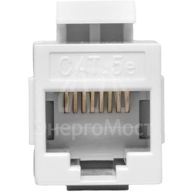 Адаптер проходной TERACOM кат.5E неэкранированный RJ45-RJ45 тип Keystone бел. EKF TRC-INLC-KSTN-5EUTP-WH