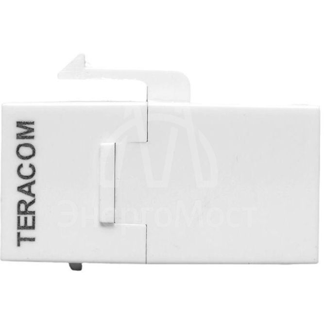 Адаптер проходной TERACOM кат.5E неэкранированный RJ45-RJ45 тип Keystone бел. EKF TRC-INLC-KSTN-5EUTP-WH