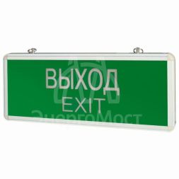 Светильник &amp;quot;ВЫХОД-EXIT&amp;quot; 1.5 ч IP20 аварийный односторонний VARTON V1-R0-70354-02A02-2000365