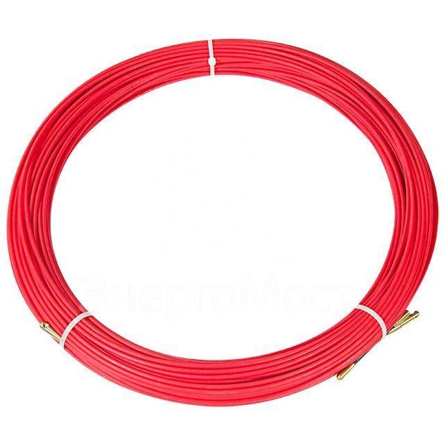 Протяжка кабельная (мини УЗК в бухте) 50м стеклопруток d3.5мм красн. Rexant 47-1050