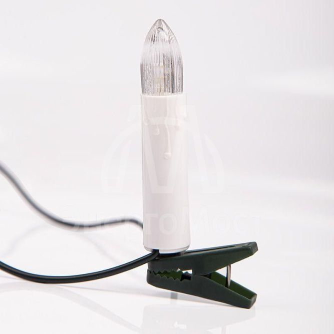 Гирлянда &amp;quot;Свечи&amp;quot; 20LED тепл. бел. 4м провод темно-зел. Neon-Night 303-083