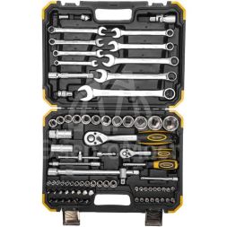 Набор инструментов 1/2 1/4 CrV 82 предмета пластик. кейс Kranz KR-66-6682