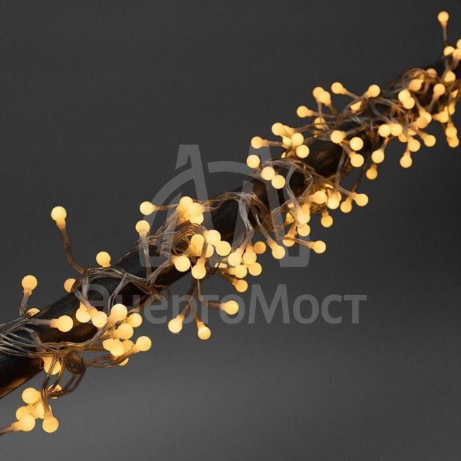 Гирлянда &amp;quot;Мишура LED&amp;quot; 3м 288LED желт. прозр. провод 18Вт 220В IP20 NEON-NIGHT 303-601