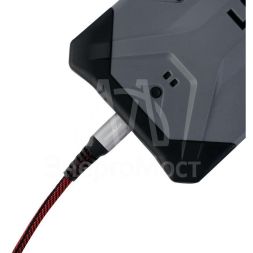 Кабель USB-Lightning ELX-CDC09-C43 3А 1.5м черн./красн. ткань зарядка+ПД коробка Ergolux 15310