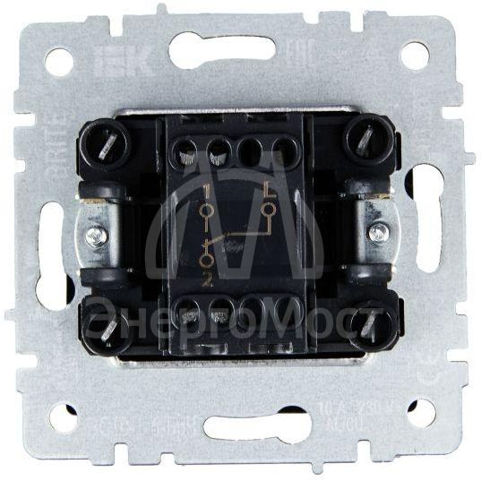 Выключатель проходной 1-кл. СП BRITE ВС10-1-6-БрЧ 10А черн. IEK BR-V12-0-10-K02