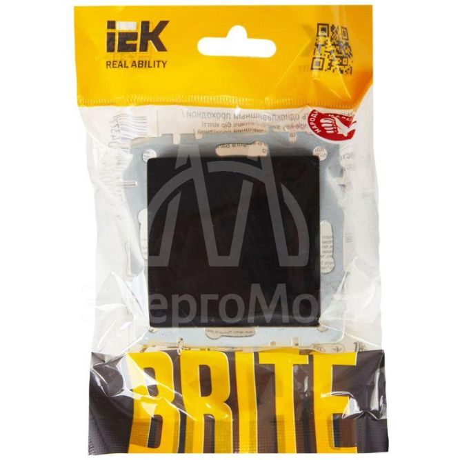 Выключатель проходной 1-кл. СП BRITE ВС10-1-6-БрЧ 10А черн. IEK BR-V12-0-10-K02