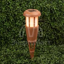 Светильник уличный ERASF22-35 Факел на солнечной батарее садовый бамбук ЭРА Б0053383