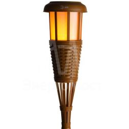 Светильник уличный ERASF22-35 Факел на солнечной батарее садовый бамбук ЭРА Б0053383