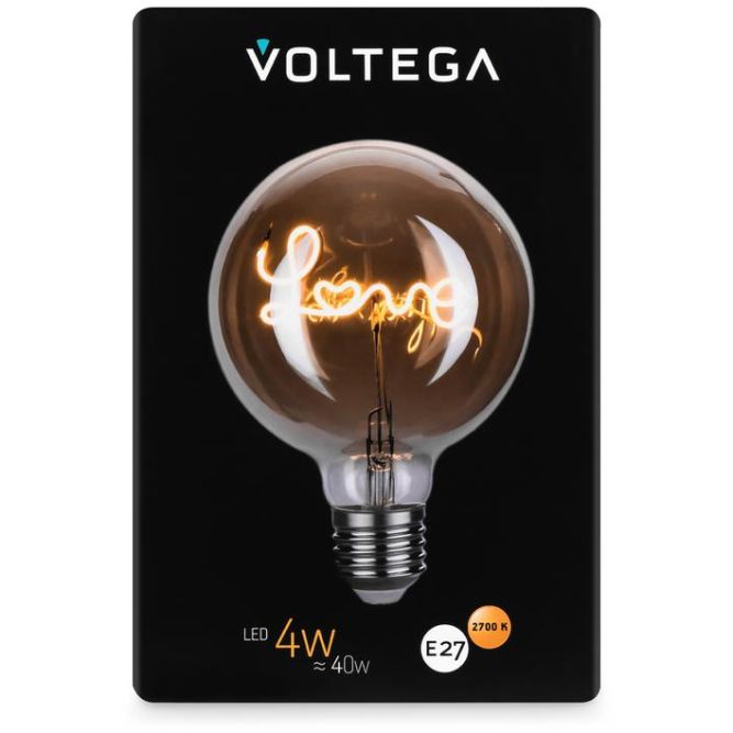 Лампа светодиодная филаментная Loft 271 G125 4Вт 2700К E27 Voltega 8522