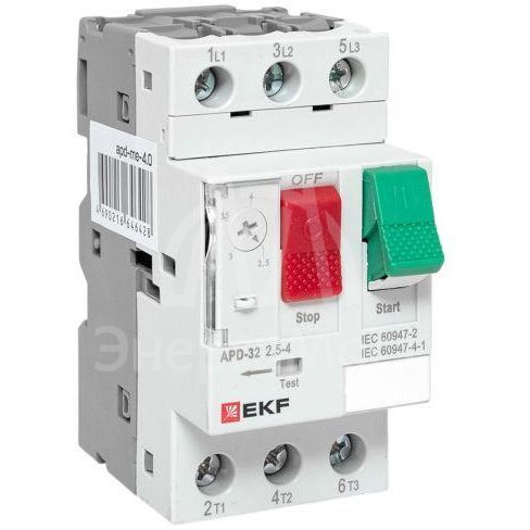 Выключатель автоматический для защиты двигателя АПД-32 2.5-4А EKF apd-me-4.0