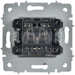 Выключатель 2-кл. СП BRITE ВС10-2-1-БрАБ 10А с индикацией механизм арктич. бел. IEK BR-V20-1-10-K91