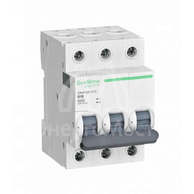 Выключатель автоматический (АВ) B 10А 3P 4.5кА 400В City9 Set SE C9F14310