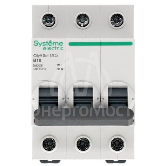 Выключатель автоматический (АВ) B 10А 3P 4.5кА 400В City9 Set SE C9F14310