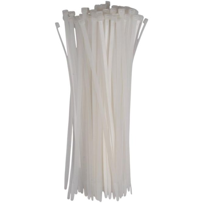 Хомут кабельный PCT 7.6х350-100WH 7.6х350 PA6.6 бел.(уп.100шт) JazzWay 5054219