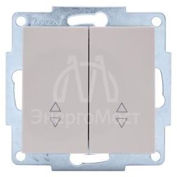 Механизм выключателя проходн. 2-кл.СП VESNA проходной двойной кремов. LEZARD 742-0388-106