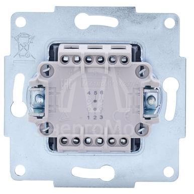 Механизм выключателя проходн. 2-кл.СП VESNA проходной двойной кремов. LEZARD 742-0388-106