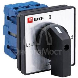 Переключатель кулачковый ПК-1-73 3п 10А для вольтметра линейное напряжение PROxima EKF pk-1-73-10