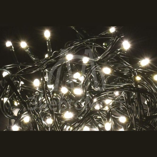 Гирлянда &amp;quot;Нить&amp;quot; 5м 50LED бел.LED бел. IP20 провод зел. 230В с контроллером 8 режимов IEK LGDB110-1-050-05-G-S-20