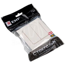 Выключатель 2-кл. Стокгольм 10А бел. PROxima EKF EXV10-023-10