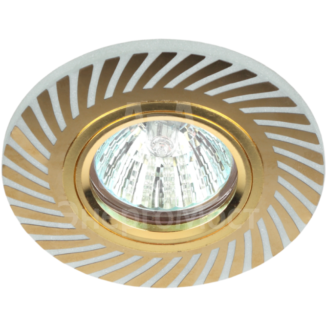 Светильник DK LD39 WH/GD /1 MR16 декор. со светодиодной подсветкой бел./золото ЭРА Б0048936