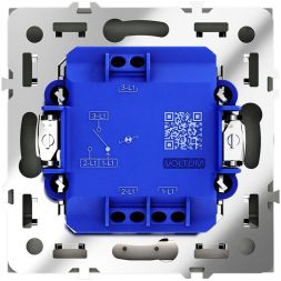 Переключатель проходной 1-кл. СП S70 10А с подсветкой механизм черн. матов. Voltum VLS010408