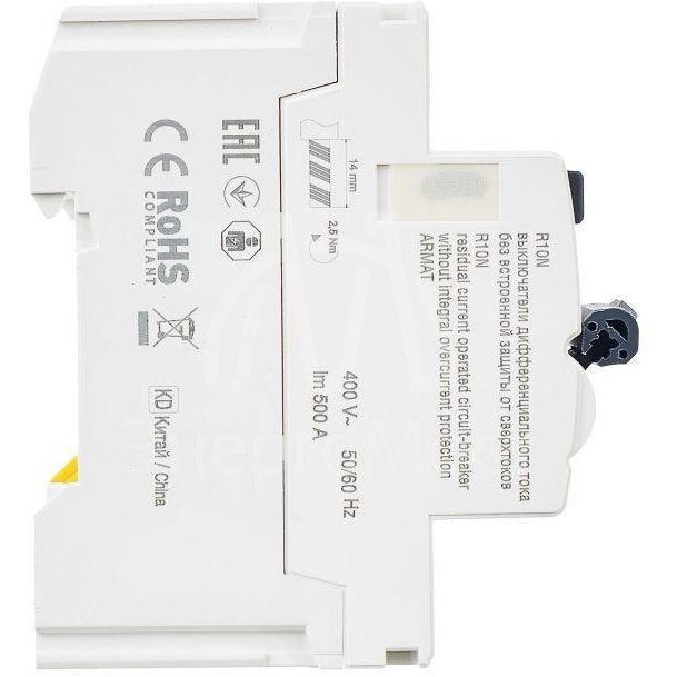 Выключатель дифференциального тока 4п 40А 30мА тип AC ВДТ R10N ARMAT IEK AR-R10N-4-040C030